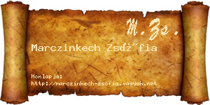 Marczinkech Zsófia névjegykártya